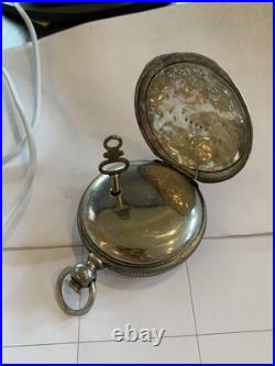 AW co Waltham pocket watch with coin silver case non running