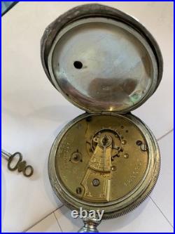 AW co Waltham pocket watch with coin silver case non running
