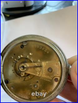 AW co Waltham pocket watch with coin silver case non running