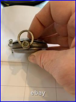 AW co Waltham pocket watch with coin silver case non running