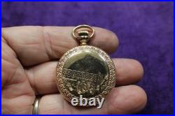 A Beautiful Elgin Gold Filled O Size Hunter Case Pocket Watch Running Fast # 8