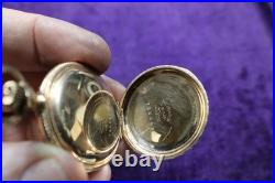 A Beautiful Elgin Gold Filled O Size Hunter Case Pocket Watch Running Fast # 8