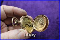 A Beautiful Elgin Gold Filled O Size Hunter Case Pocket Watch Running Fast # 8