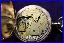 A Beautiful Elgin Gold Filled O Size Hunter Case Pocket Watch Running Fast # 8