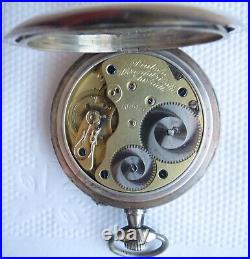 A. Lange & Sohne Glashutte Pocket Watch open face silver case 53 mm. In diameter