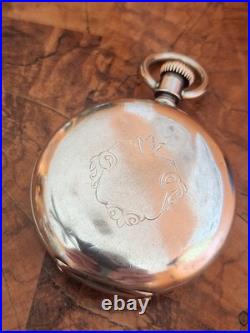 A. M Watch CO Coin Silver 8s Hunter Pocket Watch Case