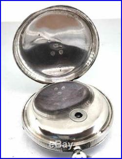 A Nice Working 1890 Silver Cased W Gray of Mid Calder Pocket Watch Serviced