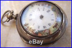 A SILVER PAIR CASE POCKET WATCH SIGNED JOSEPH JOHNSON LONDON c. 1800 FOR REPAIR