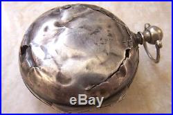 A SILVER PAIR CASE POCKET WATCH SIGNED JOSEPH JOHNSON LONDON c. 1800 FOR REPAIR
