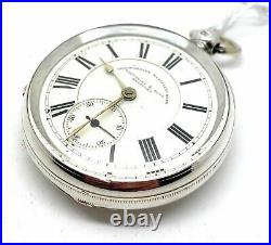 A Silver Cased 1883 Fusee Fattorini & Son Bradford Chronometer Pocket Watch