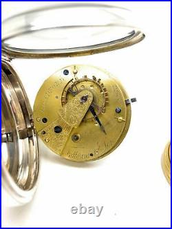 A Silver Cased 1883 Fusee Fattorini & Son Bradford Chronometer Pocket Watch