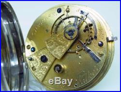 A Superb James Walker of Montrose Fusee Silver Cased 1880 Pocket Watch