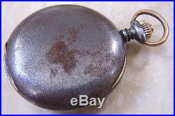 A WW1 GUN METAL CASED FRENCH MADE MEDICAL CHRONOMETER POCKET WATCH c. 1914-18