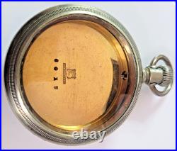 A. W. Co Waltham 18s Swing Pocket Watch Case Pat. Apr. 17.79 Gilt Pre-Crescent E06