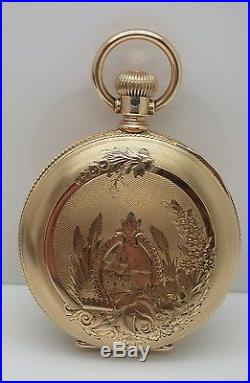 Agassiz 16 Ligne Hunting Gold Filled Case Vintage Pocket Watch Mid 1850's 9D