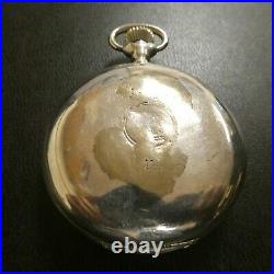 Agassiz Chronograph Swiss Made Pocket Watch Sterling Silver case