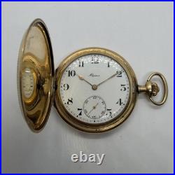 Alpina 16s High Grade Gold Filled 20Yr Hunting Case Antique Pocket Watch Runs