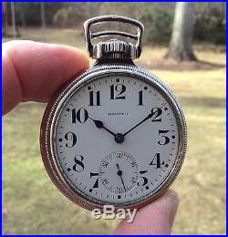 Amazing 16s 21 Jewel Howard R. R. CHRONO Open Face Gold Filled Case Pocket Watch