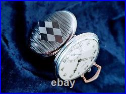 Amazing Good Shape ZENITH Art Deco Pocket Watch In Stainless Steel Case c. 1909