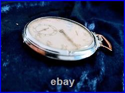 Amazing Good Shape ZENITH Art Deco Pocket Watch In Stainless Steel Case c. 1909