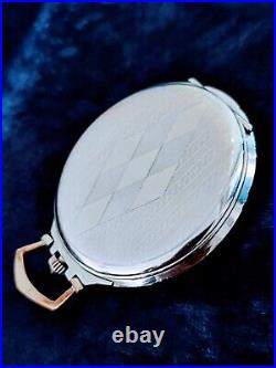 Amazing Good Shape ZENITH Art Deco Pocket Watch In Stainless Steel Case c. 1909