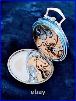 Amazing Good Shape ZENITH Art Deco Pocket Watch In Stainless Steel Case c. 1909