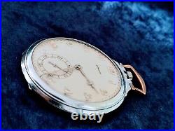 Amazing Good Shape ZENITH Art Deco Pocket Watch In Stainless Steel Case c. 1909