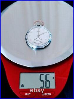 Amazing Good Shape ZENITH Art Deco Pocket Watch In Stainless Steel Case c. 1909