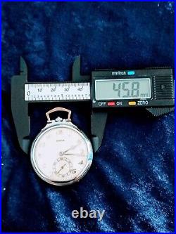 Amazing Good Shape ZENITH Art Deco Pocket Watch In Stainless Steel Case c. 1909