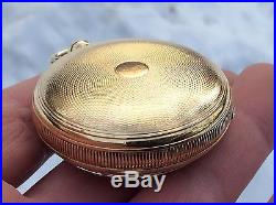 Amazing mint condition 1800's English verge fusee Gold filled cased pocket watch