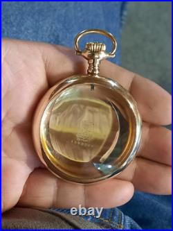 Amercan Q 18s 25yr 14k Gold Filled Wadsworth Case Video Good Case (lotsa Gold!)