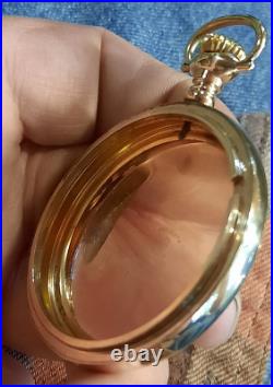 Amercan Q 18s 25yr 14k Gold Filled Wadsworth Case Video Good Case (lotsa Gold!)
