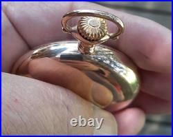 Amercan Q 18s 25yr 14k Gold Filled Wadsworth Case Video Good Case (lotsa Gold!)