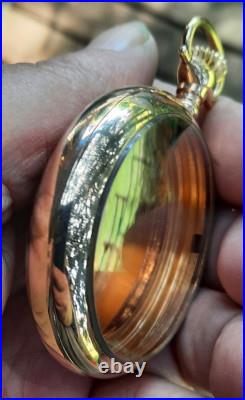 Amercan Q 18s 25yr 14k Gold Filled Wadsworth Case Video Good Case (lotsa Gold!)