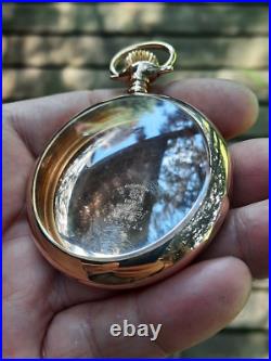 Amercan Q 18s 25yr 14k Gold Filled Wadsworth Case Video Good Case (lotsa Gold!)