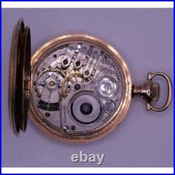 American Eagle Elgin Pocket Watch Grade 381 17 Jewel Deuber Case Gold Fill Runs