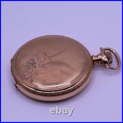 American Eagle Elgin Pocket Watch Grade 381 17 Jewel Deuber Case Gold Fill Runs