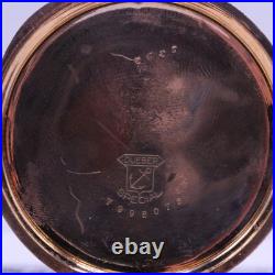 American Eagle Elgin Pocket Watch Grade 381 17 Jewel Deuber Case Gold Fill Runs