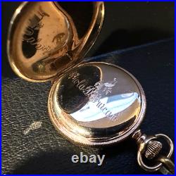 American G. F Hunter Case size 0 Pocket watch with chain 1901