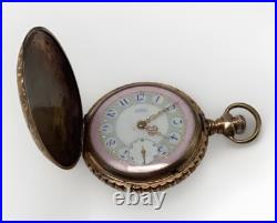 American Waltham Gf Full Hunter Model 1883 Size 18 Fancy Dial Pocket Watch