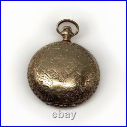 American Waltham Gf Full Hunter Model 1883 Size 18 Fancy Dial Pocket Watch