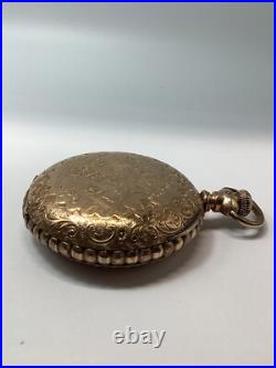 American Waltham Gf Full Hunter Model 1883 Size 18 Fancy Dial Pocket Watch