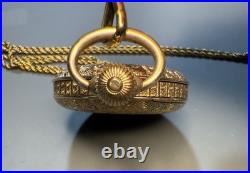 American Waltham Gold Filled Hunter Pocket Watch Safety Barrel Engraved Case