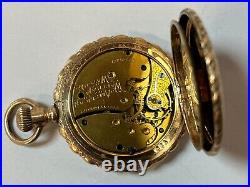 American Waltham Gold Plated 14k. Mascot Hunter Case Pocket Watch