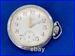American Waltham Pocket Watch 16s 7J Illinois Spartan Pinstripe Case Ticking 610
