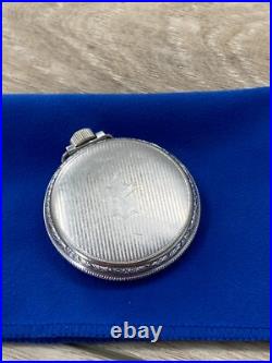 American Waltham Pocket Watch 16s 7J Illinois Spartan Pinstripe Case Ticking 610