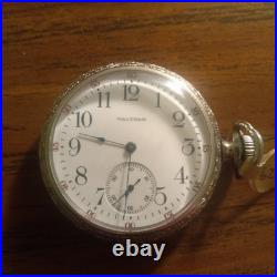 American Waltham Pocket Watch, Perfect Dial, hands, case. 17J, Adj. 12 Size NR