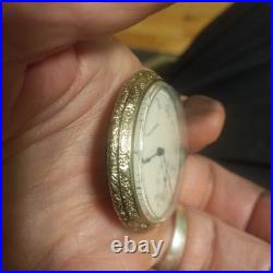 American Waltham Pocket Watch, Perfect Dial, hands, case. 17J, Adj. 12 Size NR