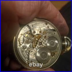 American Waltham Pocket Watch, Perfect Dial, hands, case. 17J, Adj. 12 Size NR