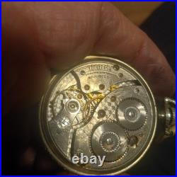 American Waltham Pocket Watch, Perfect Dial, hands, case. 17J, Adj. 12 Size NR